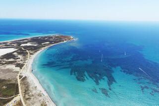 Limnos - Luftansicht, Surf und Kite Revier