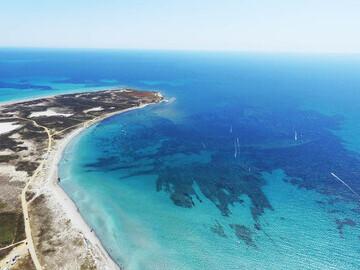 Limnos - Luftansicht, Surf und Kite Revier
