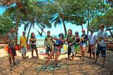 Jericoacoara - Club Ventos Kitelounge, Trockenübung im Kurs