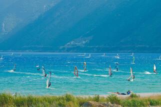 Lefkada - Enodia, Blick auf das Surfrevier