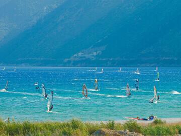 Lefkada - Enodia, Blick auf das Surfrevier