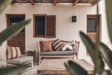 Naxos - Flisvos seaside Studios & Appartements, Farmhouse, gemütliche Terrasse