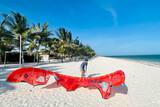 Watamu - Kiteaufbau.