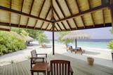 Malediven -ROBINSON Club Maldives, Strandbungalow Meerblick, Aussicht