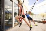 Fuerteventura - ROBINSON Club Jandia Playa, Sling Training auf der Terrasse