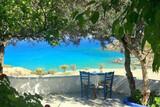 Karpathos, Poseidon Blue, Restaurant Terrasse