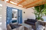 Naxos - Alkyoni Beach Hotel, Terrasse Zimmer Standard Gartenblick