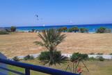 Rhodos Theologos - Nirvana Beach, Blick vom Balkon Richtung Station