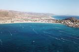Naxos - Mikri Vigla Kitespot und Blick zum Badestrand