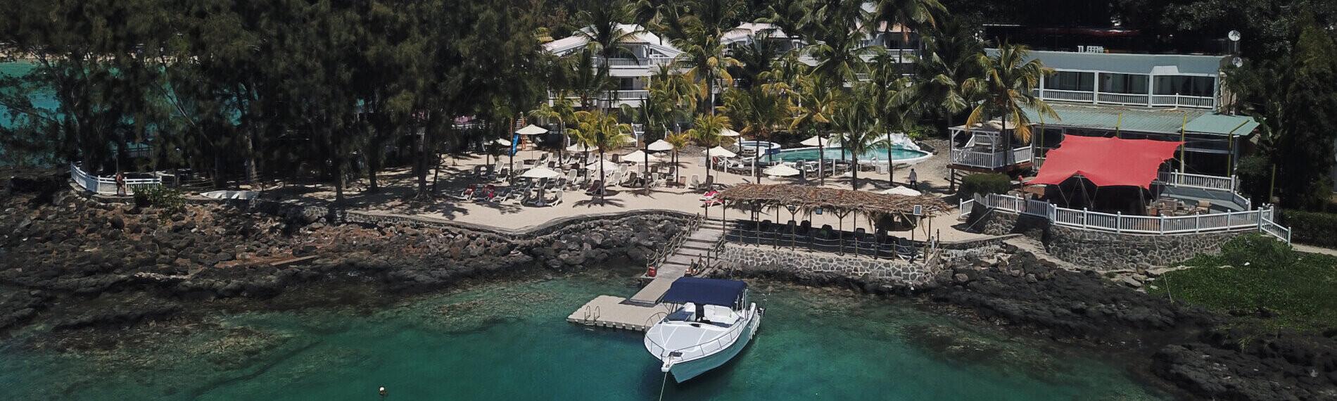 Mauritius - Hotel Hibiscus Aerial Anlegesteg