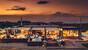 Limnos, Keros Blue, Lounge und Restaurant Sonnenuntergang