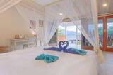 Thalassa Dive Resort Lembeh, Seaview Bungalow Zimmerbeispiel Doppelbett