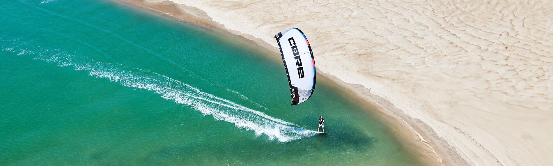 Kite Luftaufnahme, CORE Kiteboarding