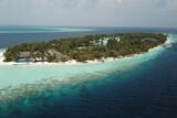 Ari-Atoll - Vilamendhoo, Drohnenaufnahme seitlich