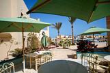 El Gouna, Turtle`s Inn, Terrasse mit Blick zum Hafen