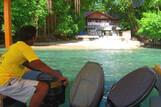 Bunaken - Seabreeze Resort, Abfahrt vom Tauchcenter