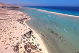 Fuerteventura Sotavento - René Egli Kite Center, Luftansicht von Süden