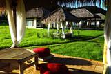 Sekotong Pearl Beach Resort Beach Bungalow Bick aufs Meer